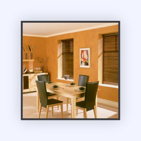 Dine in subtle sophistication with Wooden Venetian Blinds from Chromalux Blinds